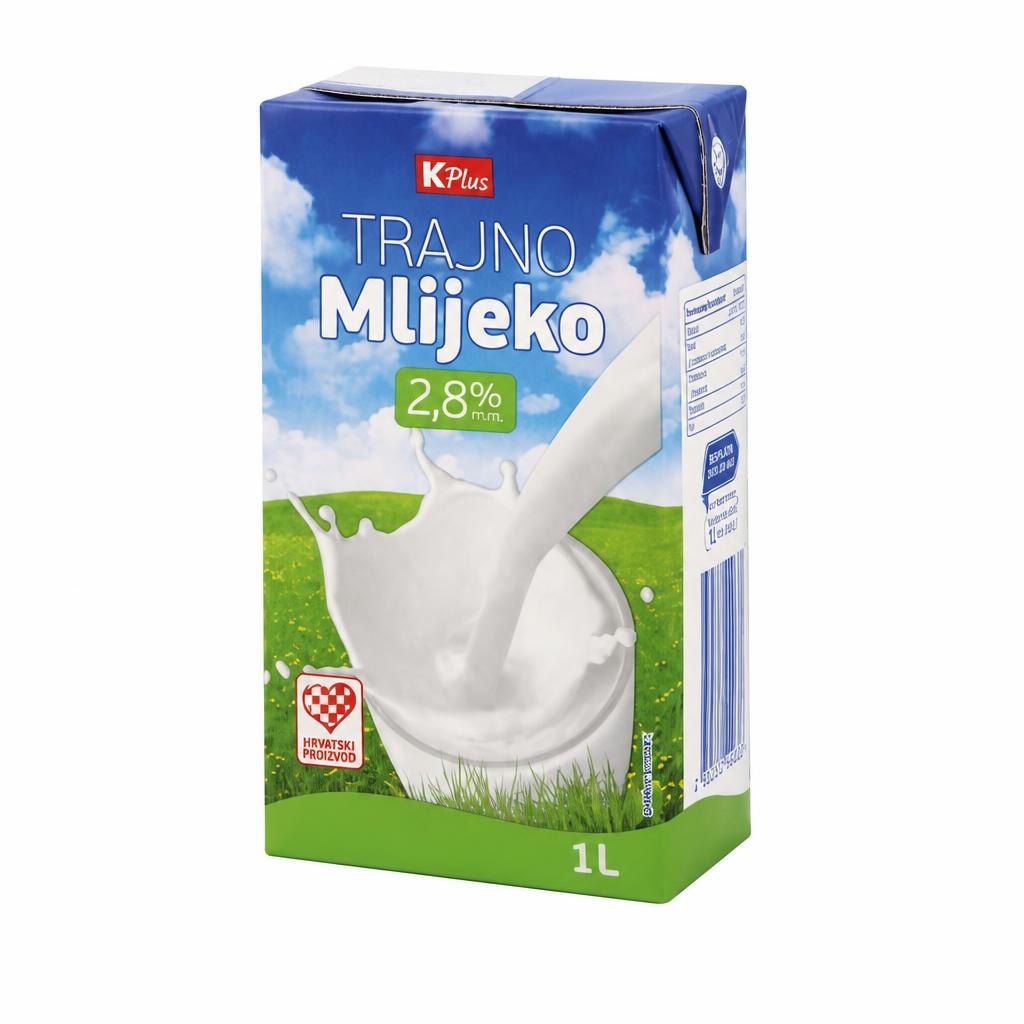K Plus Trajno Mlijeko 1L - Akcija u trgovini Konzum