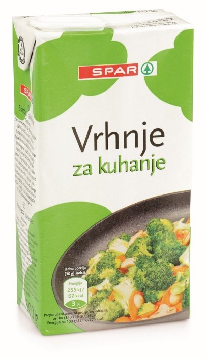 Vrhnje za kuhanje - Spar akcija