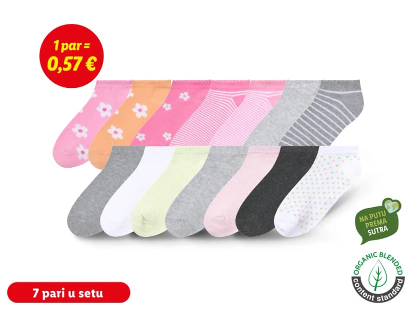 Stopalice Stopalice 7 pari u setu: Akcija (Lidl) 24.07